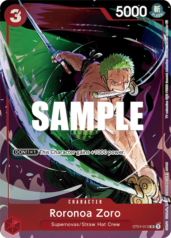 Roronoa Zoro, One Piece Promotion Cards ST01-013