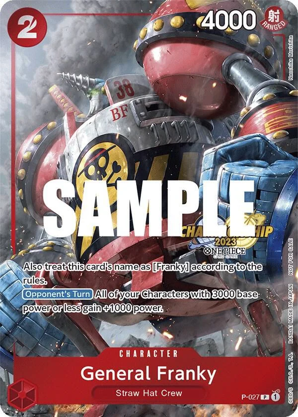 General Franky, One Piece Promotion Cards P-027