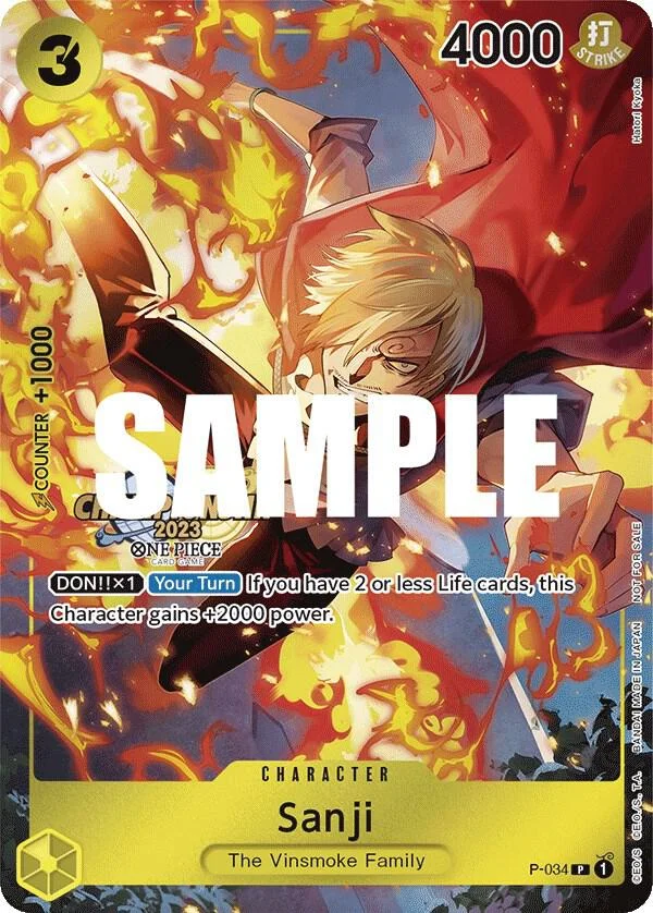 Sanji, One Piece Promotion Cards P-034