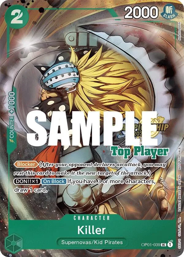 Killer, One Piece Promotion Cards OP01-039