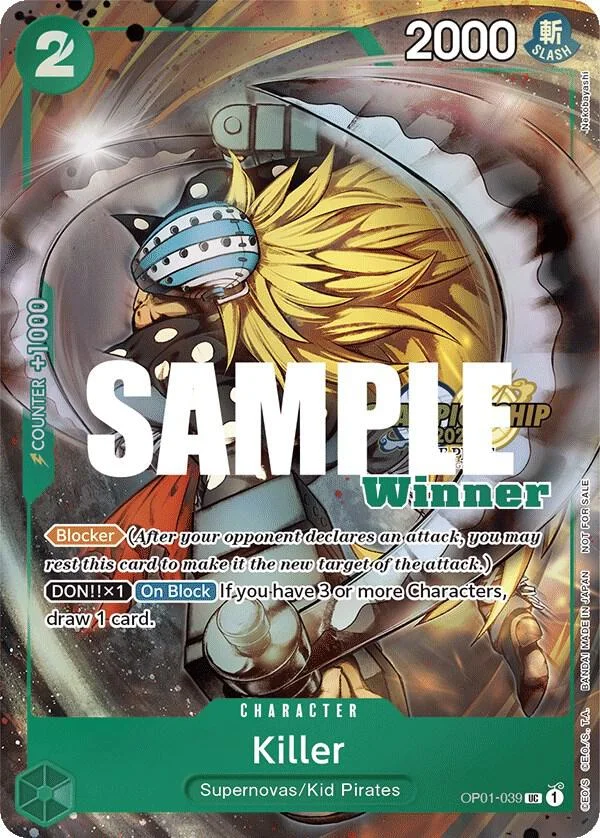 Killer, One Piece Promotion Cards OP01-039