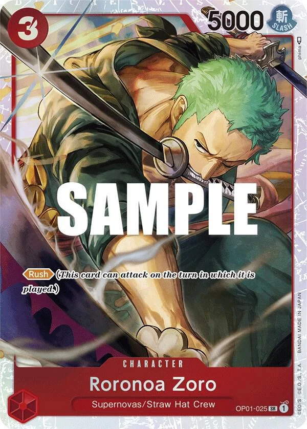 Roronoa Zoro, One Piece Promotion Cards OP01-025
