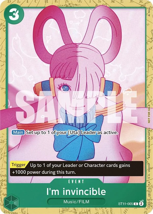 I'm invincible, One Piece Promotion Cards ST11-005