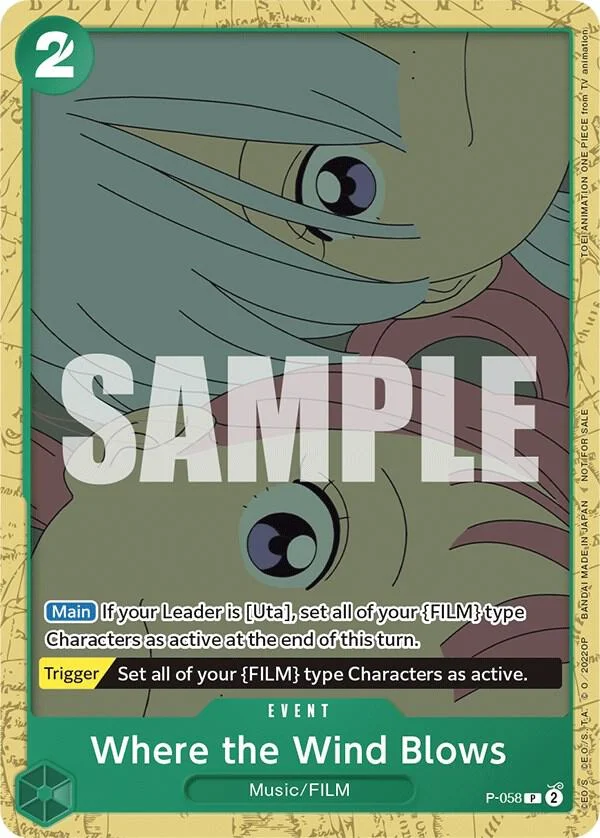 Where the Wind Blows, One Piece Promotion Cards P-058