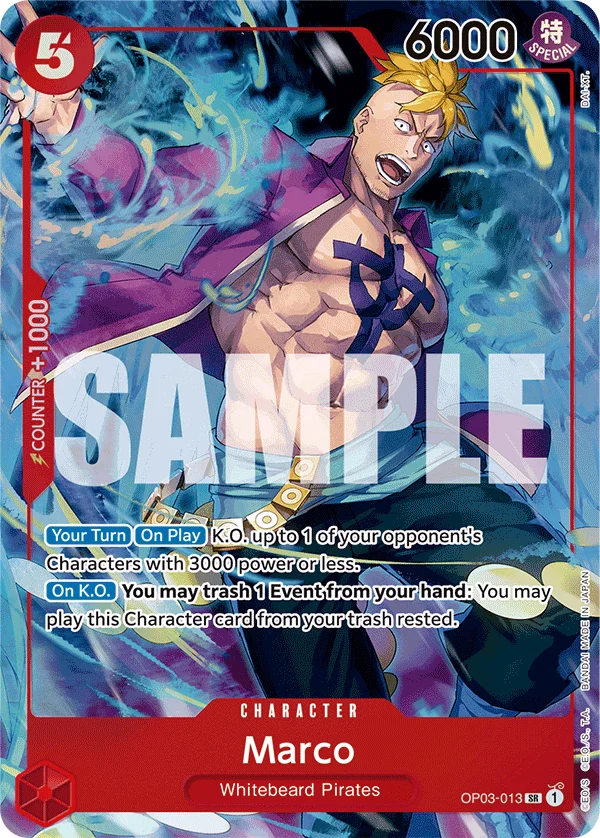 Marco, One Piece Promotion Cards OP03-013
