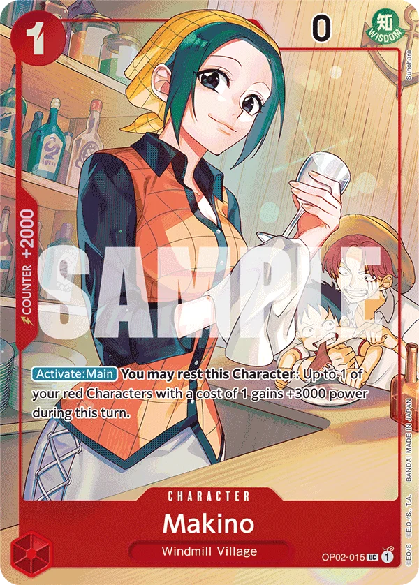 Makino, One Piece Promotion Cards OP02-015