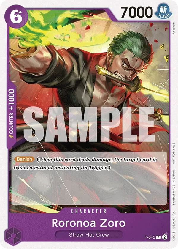 Roronoa Zoro, One Piece Promotion Cards P-045