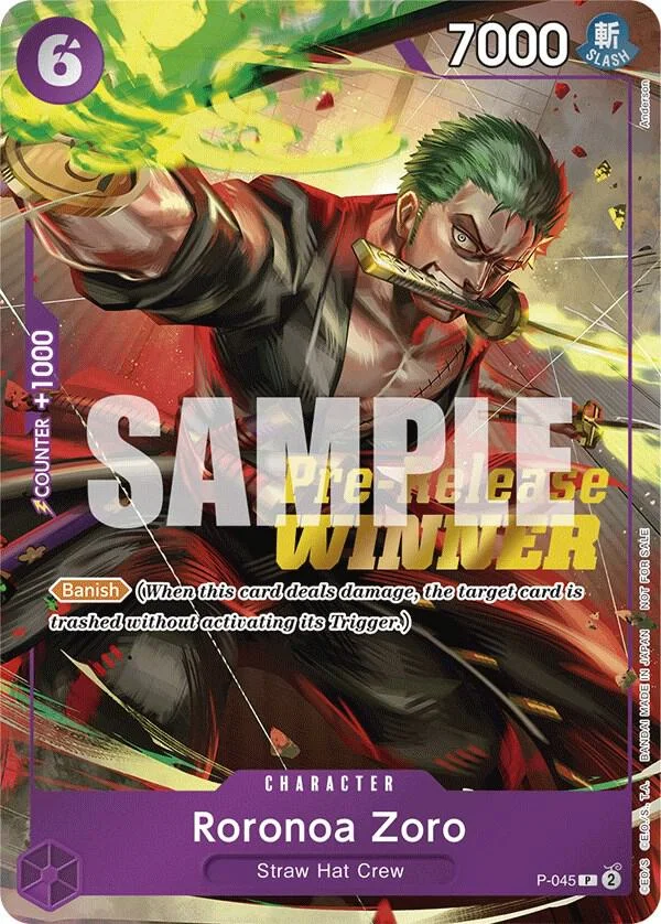 Roronoa Zoro, One Piece Promotion Cards P-045