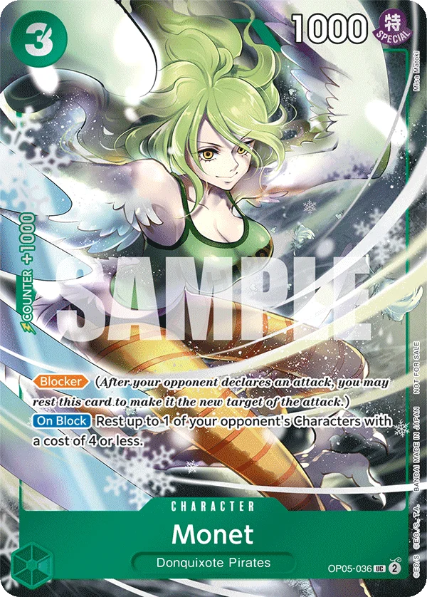 Monet, One Piece Promotion Cards OP05-036