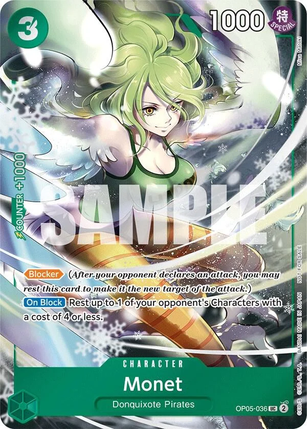 Monet, One Piece Promotion Cards OP05-036