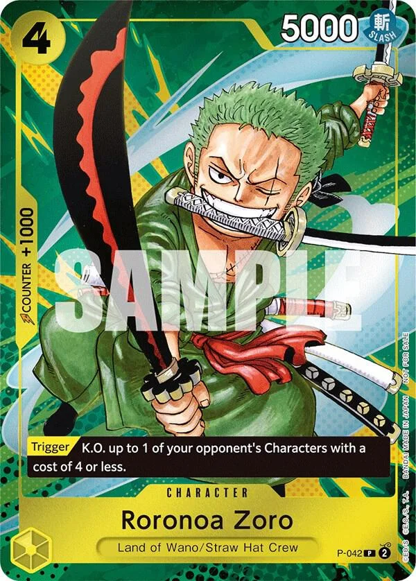 Roronoa Zoro, One Piece Promotion Cards P-042