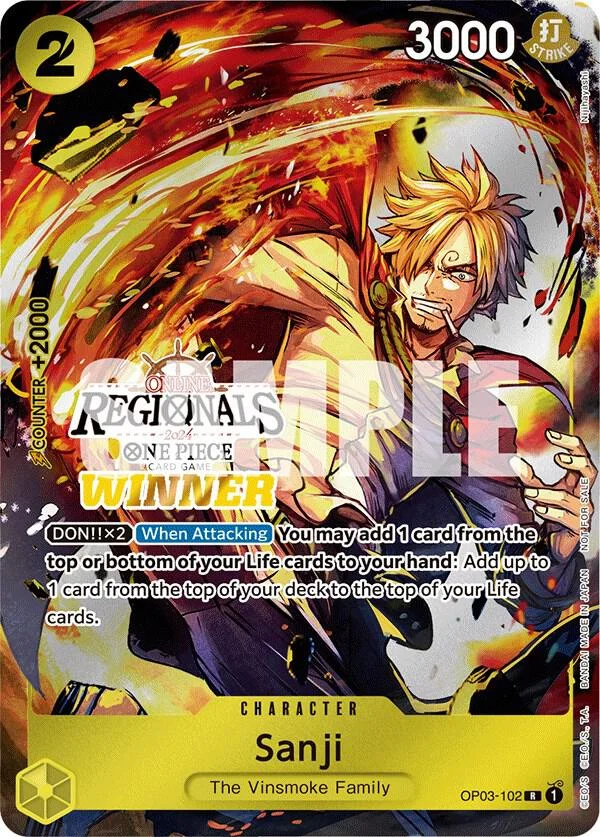 Sanji, One Piece Promotion Cards OP03-102