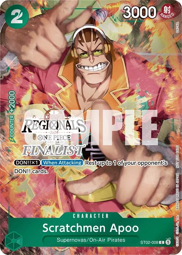 Scratchmen Apoo, One Piece Promotion Cards ST02-008