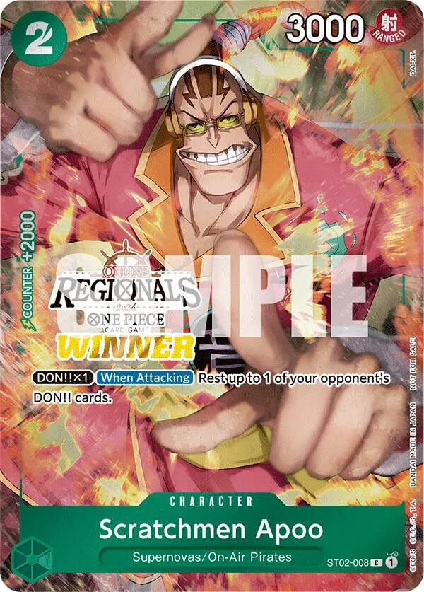 Scratchmen Apoo, One Piece Promotion Cards ST02-008