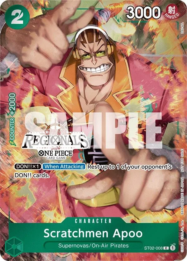 Scratchmen Apoo, One Piece Promotion Cards ST02-008