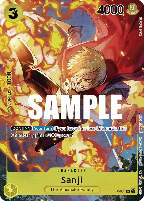 Sanji, One Piece Promotion Cards P-034