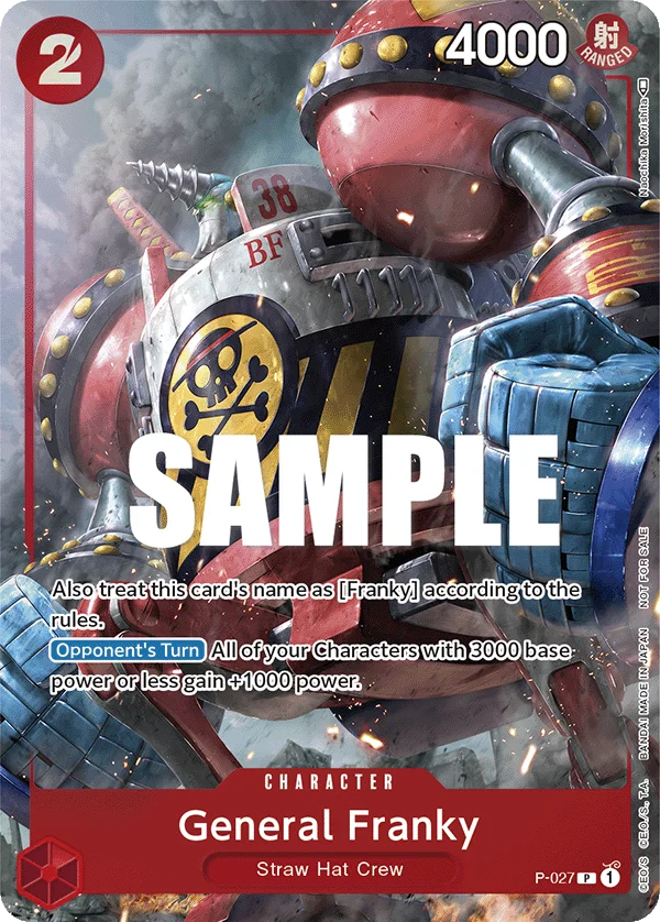 General Franky, One Piece Promotion Cards P-027