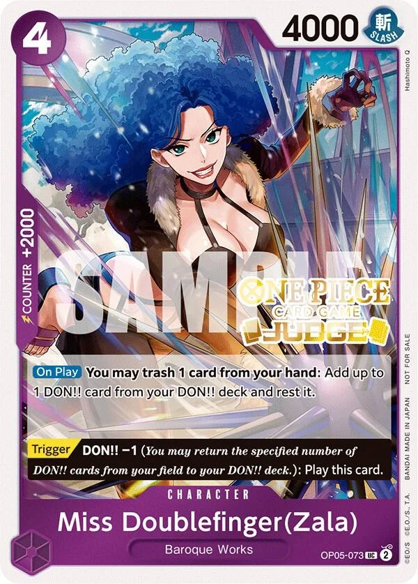 Miss Doublefinger(Zala), One Piece Promotion Cards OP05-073