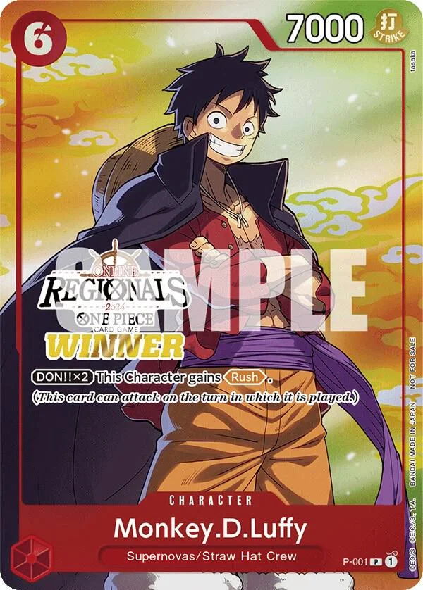 Monkey.D.Luffy, One Piece Promotion Cards P-001