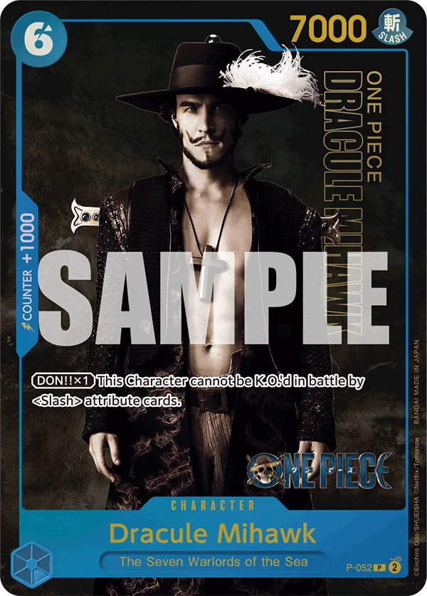 Dracule Mihawk, One Piece Promotion Cards P-052