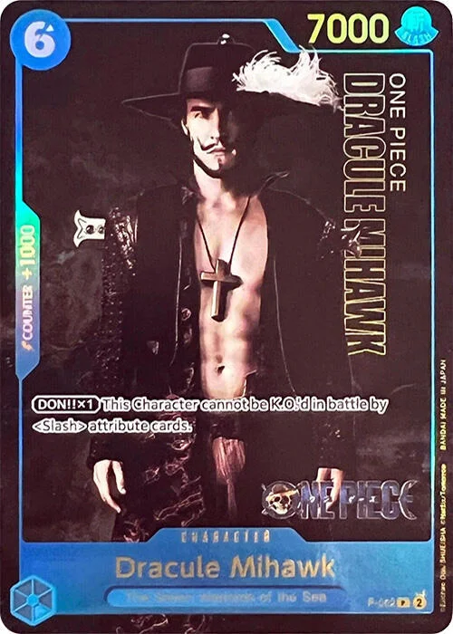 Dracule Mihawk, One Piece Promotion Cards P-052