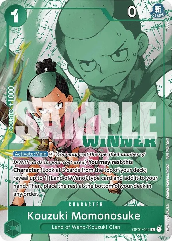 Kouzuki Momonosuke, One Piece Promotion Cards OP01-041