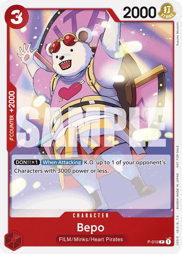 Bepo, One Piece Promotion Cards P-019