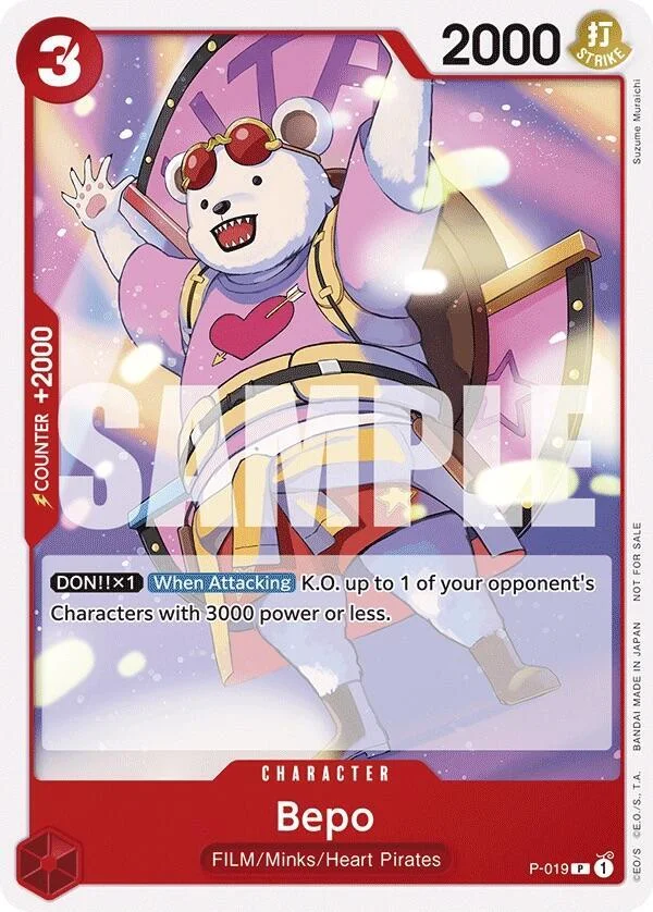 Bepo, One Piece Promotion Cards P-019