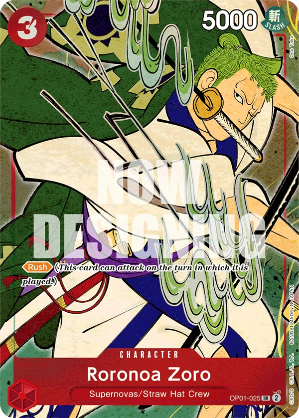 Roronoa Zoro, One Piece Promotion Cards OP01-025