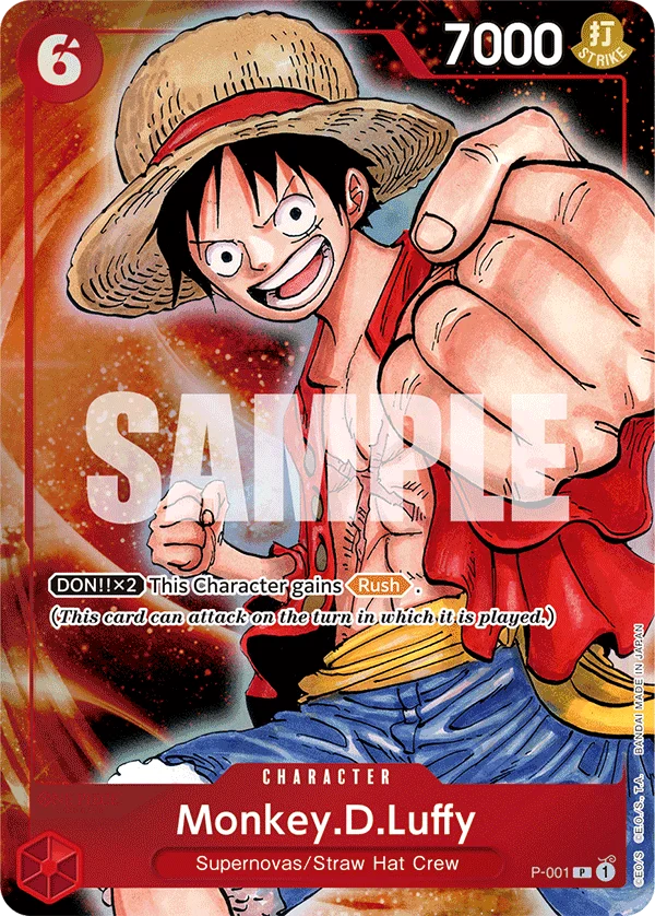 Monkey.D.Luffy, One Piece Promotion Cards P-001