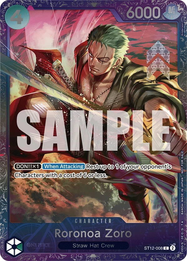 Roronoa Zoro, One Piece Promotion Cards ST12-008