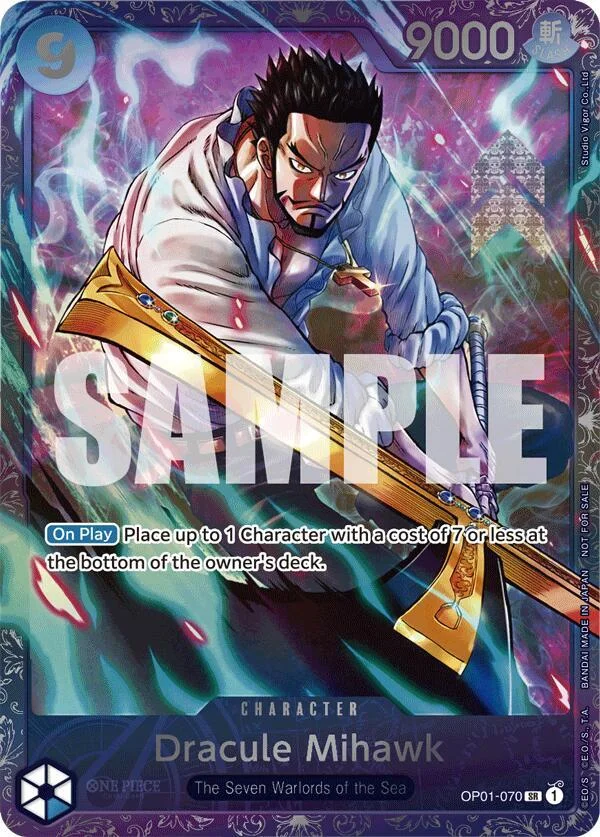 Dracule Mihawk, One Piece Promotion Cards OP01-070