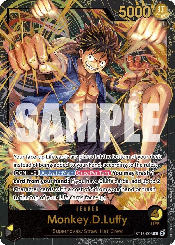 Monkey.D.Luffy, One Piece Promotion Cards ST13-003