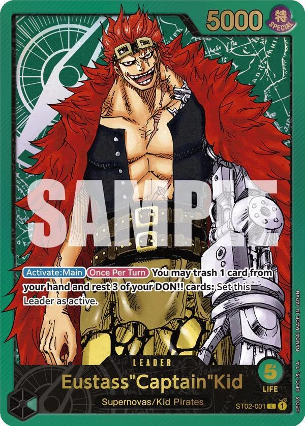 Eustass"Captain"Kid, One Piece Promotion Cards ST02-001