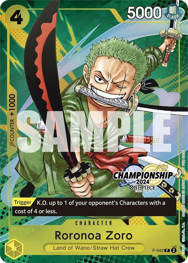 Roronoa Zoro, One Piece Promotion Cards P-042