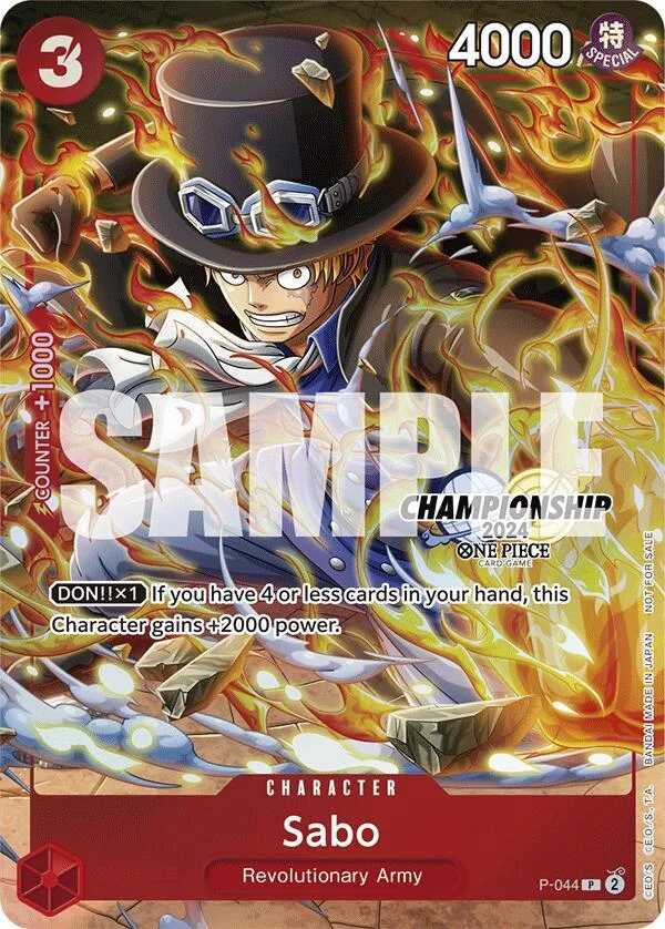 Sabo, One Piece Promotion Cards P-044