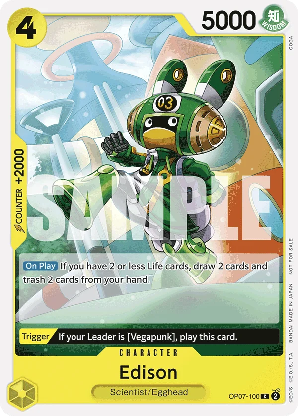 Edison, One Piece Promotion Cards OP07-100