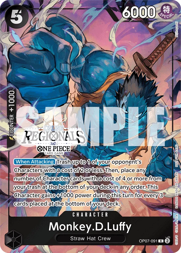 Monkey.D.Luffy, One Piece Promotion Cards OP07-091