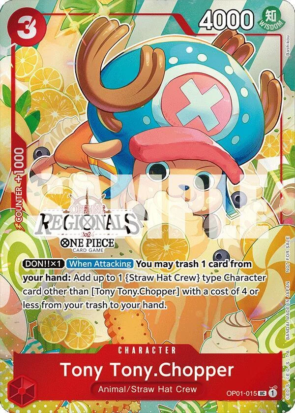Tony Tony.Chopper, One Piece Promotion Cards OP01-015