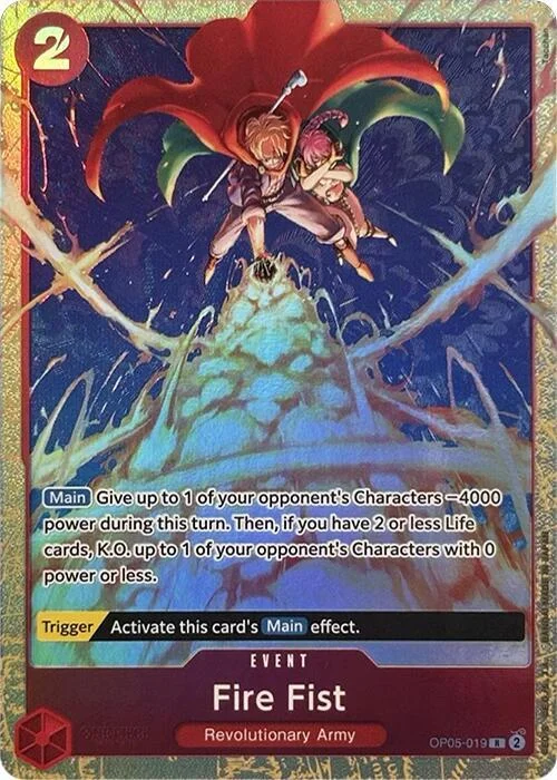 Fire Fist, One Piece Promotion Cards OP05-019
