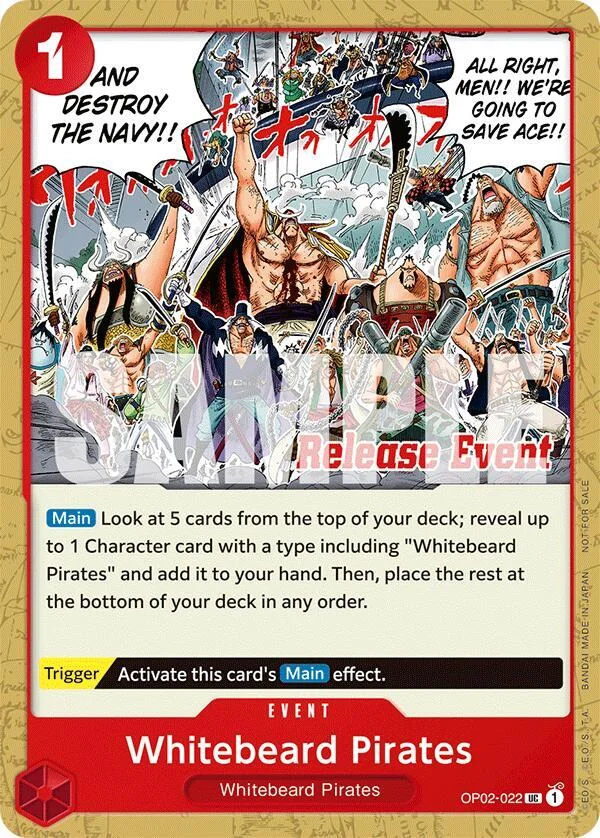 Whitebeard Pirates, One Piece Promotion Cards OP02-022