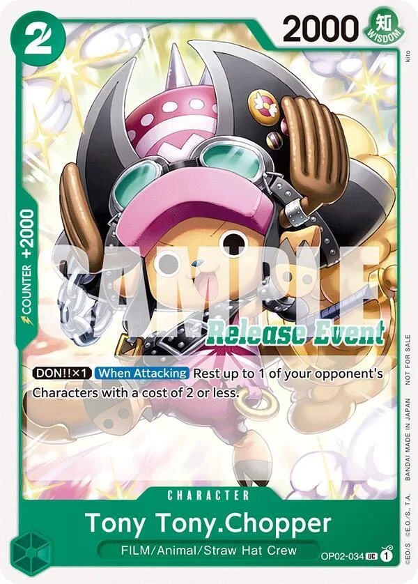 Tony Tony.Chopper, One Piece Promotion Cards OP02-034