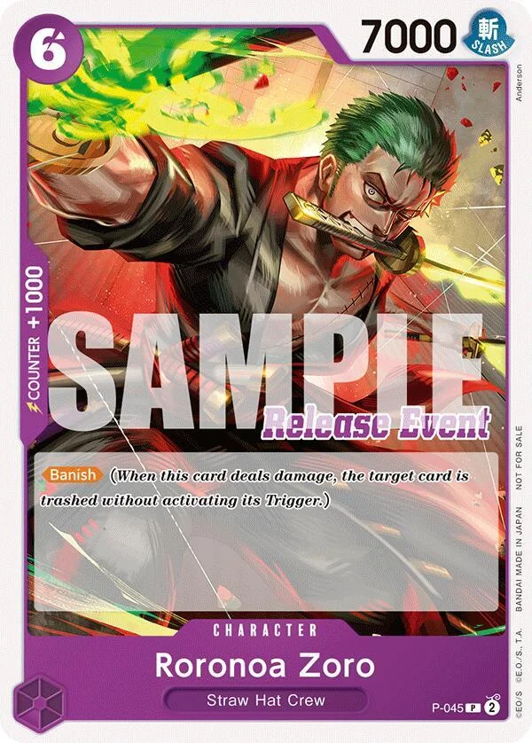 Roronoa Zoro, One Piece Promotion Cards P-045