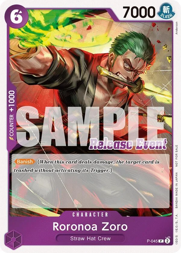 Roronoa Zoro, One Piece Promotion Cards P-045