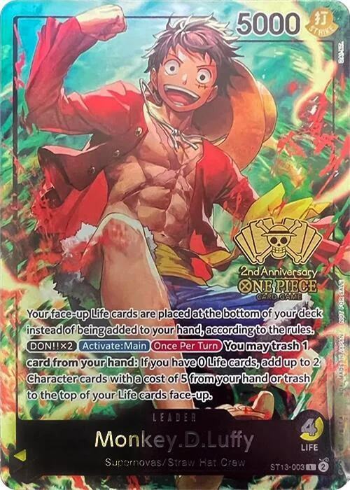 Monkey.D.Luffy, One Piece Promotion Cards ST13-003