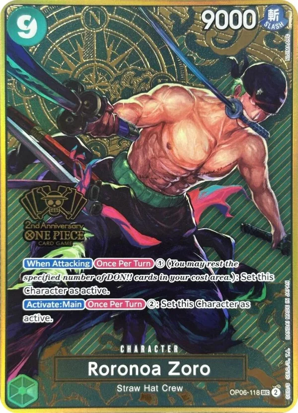 Roronoa Zoro, One Piece Promotion Cards OP06-118