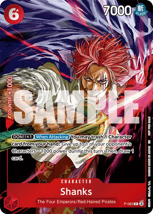 Shanks, One Piece Promotion Cards P-083
