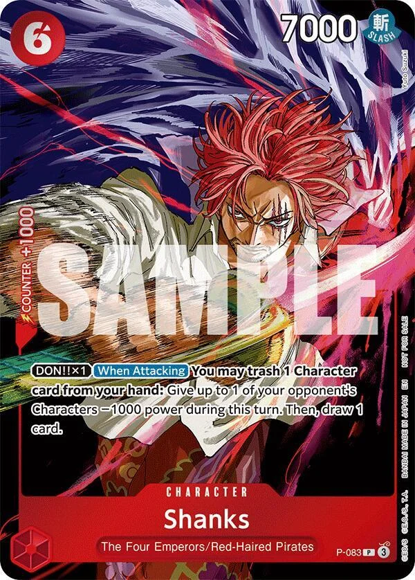 Shanks, One Piece Promotion Cards P-083