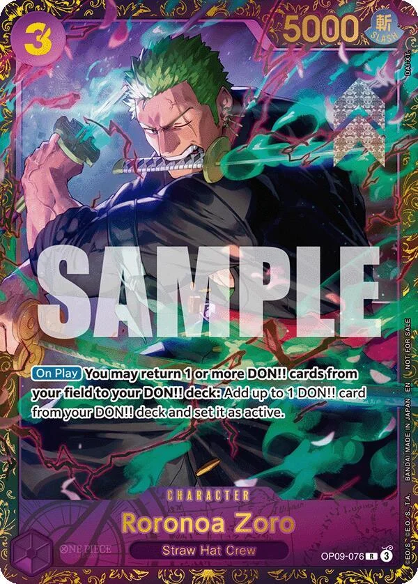 Roronoa Zoro, One Piece Promotion Cards OP09-076