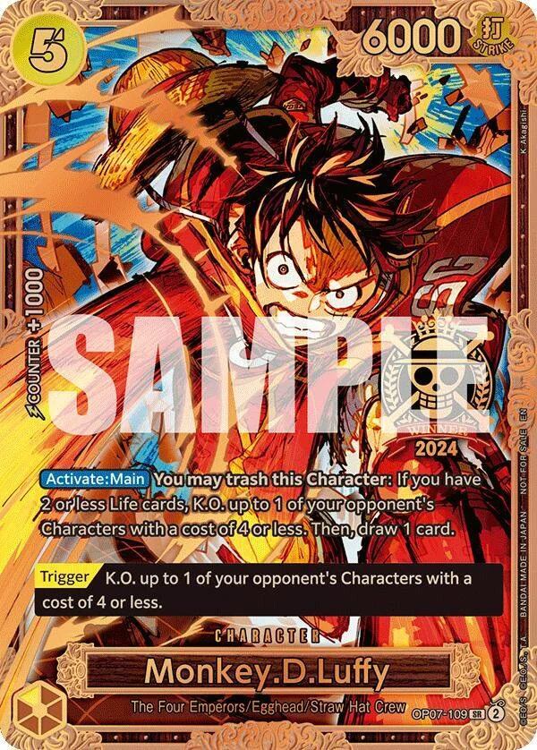 Monkey.D.Luffy, One Piece Promotion Cards OP07-109